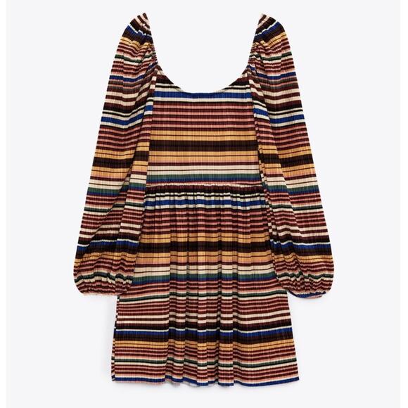 ZARA Micro Pleated Dress Size Medium - Picture 11 of 11